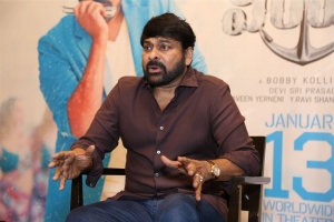 Actor Chiranjeevi Pictures @ Waltair Veerayya Interview