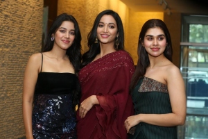 Mirnalini Ravi, Srinidhi Shetty, Meenakshi Govindarajan @ Cobra Movie Press Meet Hyderabad Photos