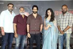 Pawan Kumar, Srinivasaa Chitturi, Naga Chaitanya, Krithi Shetty, Venkat Prabhu @ Custody Press Meet Stills