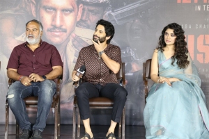 Srinivasaa Chitturi, Naga Chaitanya, Krithi Shetty @ Custody Movie Press Meet Stills