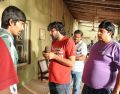 Director Jeevan Reddy, Krishnudu at Dalam Movie Location Photos