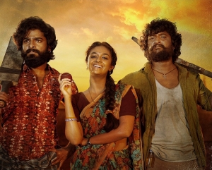 Dheekshith Shetty, Keerthy Suresh, Nani in Dasara Movie HD Images