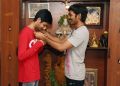Dhanush Gifted Gold Chain to Anirudh For Maari Movie Team Stills