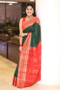 Dhanya Balakrishna Saree Stills @ Baapu Movie Pre Release