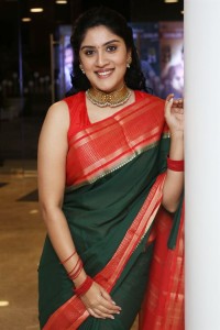 Baapu Movie Actress Dhanya Balakrishna Silk Saree Stills