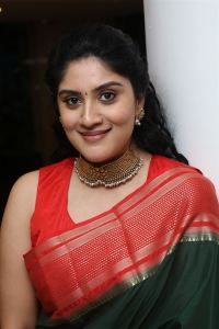 Baapu Movie Actress Dhanya Balakrishna Silk Saree Stills