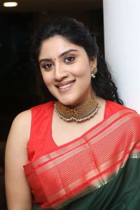 Dhanya Balakrishna Silk Saree Stills @ Baapu Pre Release