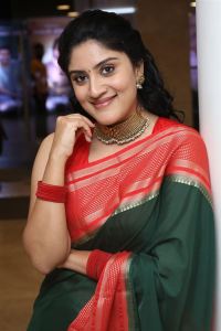 Baapu Movie Heroine Dhanya Balakrishna Silk Saree Stills