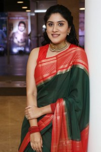 Dhanya Balakrishna Saree Stills @ Baapu Movie Pre Release