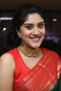 Dhanya Balakrishna Silk Saree Stills @ Baapu Pre Release