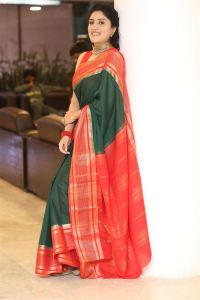 Dhanya Balakrishna Saree Stills @ Baapu Movie Pre Release