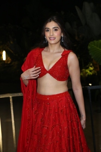 Actress Divyansha Kaushik Stills in Red Dress