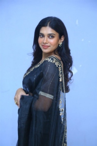 Aneethi Actress Dushara Vijayan Black Saree Stills