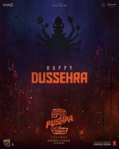 Pushpa 2 Movie Happy Dussehra Poster HD