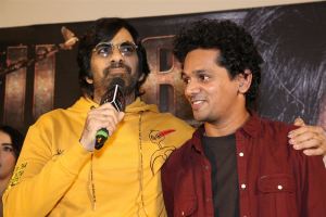 Ravi Teja, Karthik Gattamneni @ EAGLE Movie Trailer Launch Event Stills