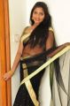 Heroine Eesha Chamundi Hot in Transparent Black Saree Photos