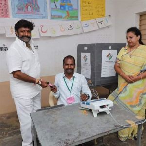 Nandamuri Balakrishna Cast Vote for Elections 2024 Photos