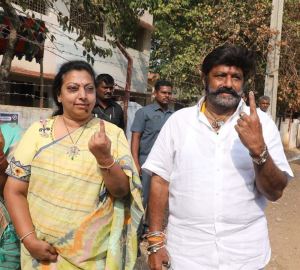 Nandamuri Balakrishna Cast Vote for Elections 2024 Photos