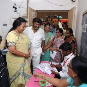 Nandamuri Balakrishna Cast Vote for Elections 2024 Photos