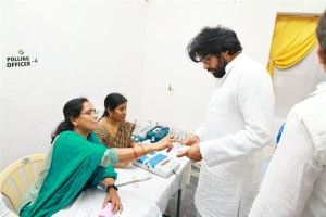 Pawan Kalyan Cast Vote for Elections 2024 Photos