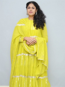 Actress Faria Abdullah in Yellow Salwar Kameez Pictures