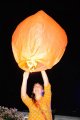 Flying Sky Lanterns Buddha Statue Hyderabad