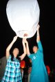 Flying Sky Lanterns Buddha Statue Hyderabad