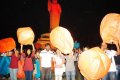 Flying Sky Lanterns Buddha Statue Hyderabad