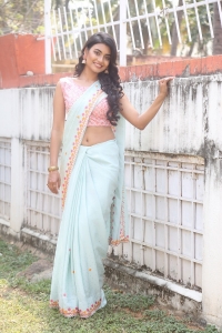 Telugu Actress Garima Chouhan in Saree Stills