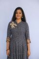 Actress Gayathrie Shankar Images in Grey Floral Long Dress