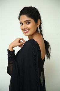 Pushpaka Vimanam Actress Geeth Saini Black Dress Images