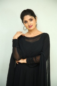 Pushpaka Vimanam Actress Geeth Saini Black Dress Images