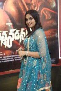 Anchor Geetha Bhagath Stills @ Prasanna Vadanam Pre Release