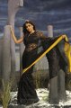 Genelia Hot in Black Saree from Naa Ishtam Movie