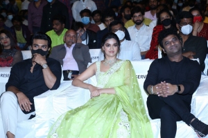 Ram Charan, Keerthy Suresh, Devi Sri Prasad @ Good Luck Sakhi Movie Pre Release Event Stills