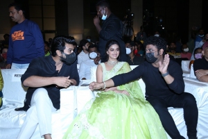 Ram Charan, Keerthy Suresh, Devi Sri Prasad @ Good Luck Sakhi Movie Pre Release Event Stills