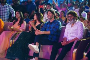 Sreeleela, Mahesh Babu, Trivikram Srinivas @ Guntur Kaaram Pre-Release Event Stills