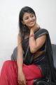 Telugu Actress Haasika in Black Saree Hot Stills