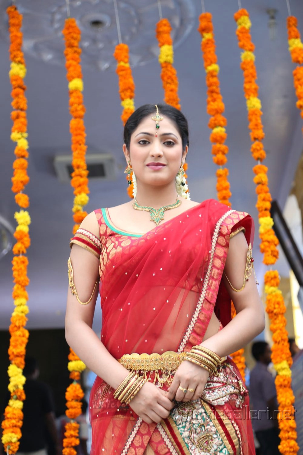 Actress Haripriya Hot in Red Transparent Half Saree Photos ...