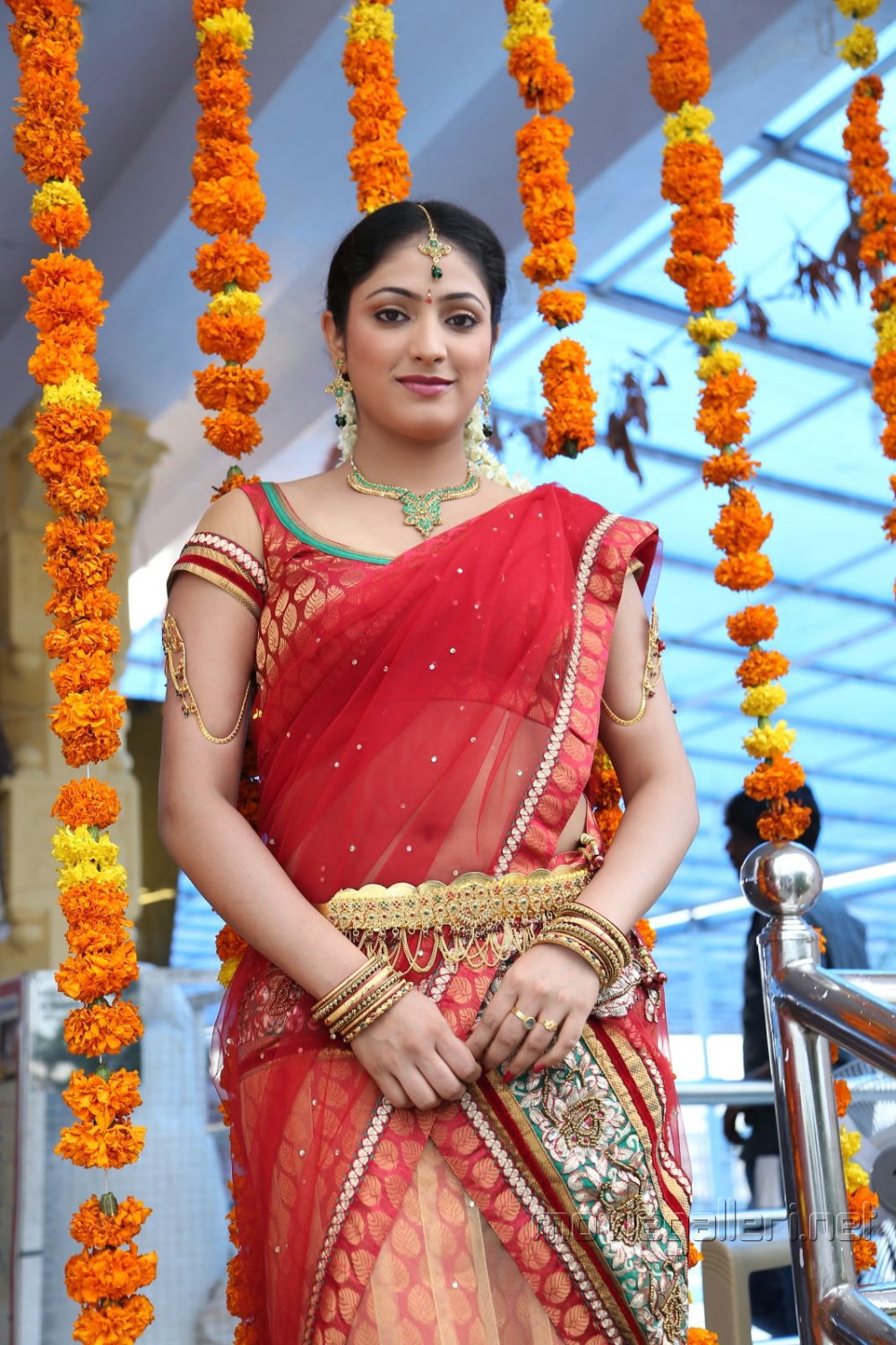 Actress Haripriya Hot in Red Transparent Half Saree Photos ...