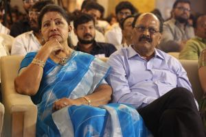 Sudheer Babu mother Posani Rani & father Posani Nageswara Rao @ Harom Hara Movie Pre-Release Event Stills