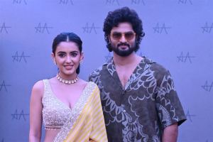 Malvika Sharma, Sudheer Babu @ Harom Hara Movie Trailer Launch Stills