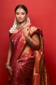 Tamil Actress Hashini in Silk Saree Photoshoot Stills
