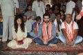 Anupama, Ram, Trinadha Rao @ Hello Guru Prema Kosame Team @ Vijayawada Kanaka Durga Temple