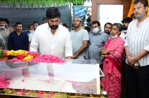 Chiranjeevi pay homage to Krishnam Raju Photos