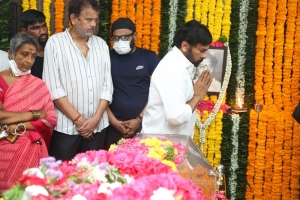 Chiranjeevi pay homage to Krishnam Raju Photos