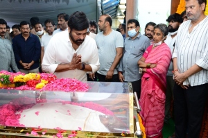 Chiranjeevi pay homage to Krishnam Raju Photos