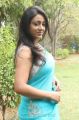 Idhaya Hot Stills in Blue Saree with Sleeveless Blouse