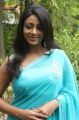 Tamil Actress Edan Hot in Blue Transparent Saree Stills
