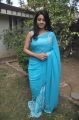 Tamil Actress Idhaya Blue Transparent Saree Hot Stills